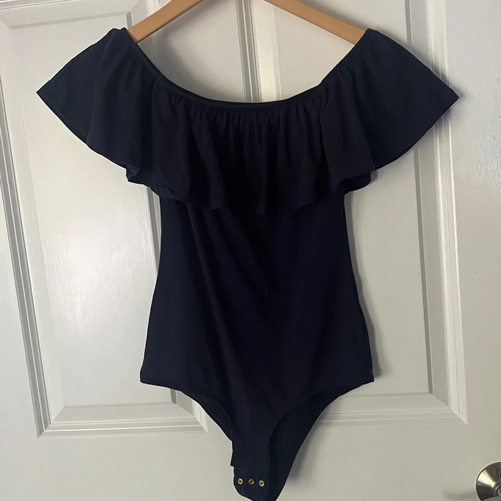 J. Crew Navy Blue Off-Shoulder Never Worn Bodysuit Sz XS